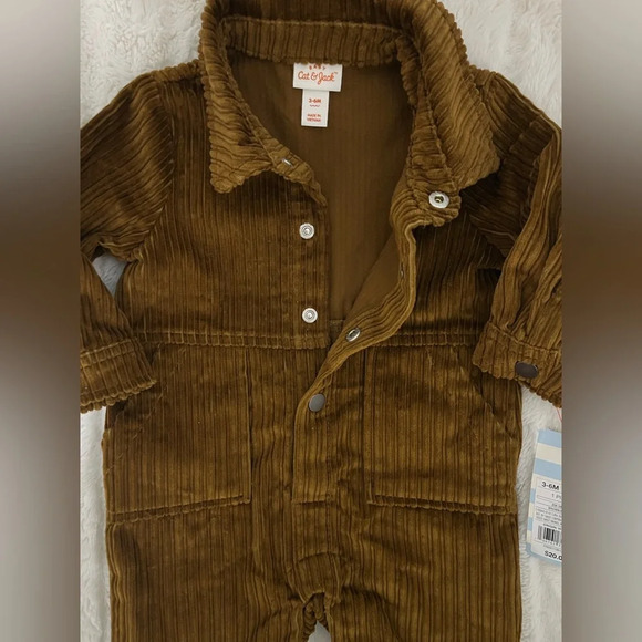 🆕 Cat & Jack Infant Corduroy One Piece Jumpsuit - Picture 2 of 4